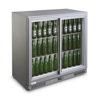 Chłodziarka barowa dwudrzwiowa podblatowa Candour ze stali nierdzewnej, 188 l, 900×520×835 mm, 175 W | BARMATIC, 233771