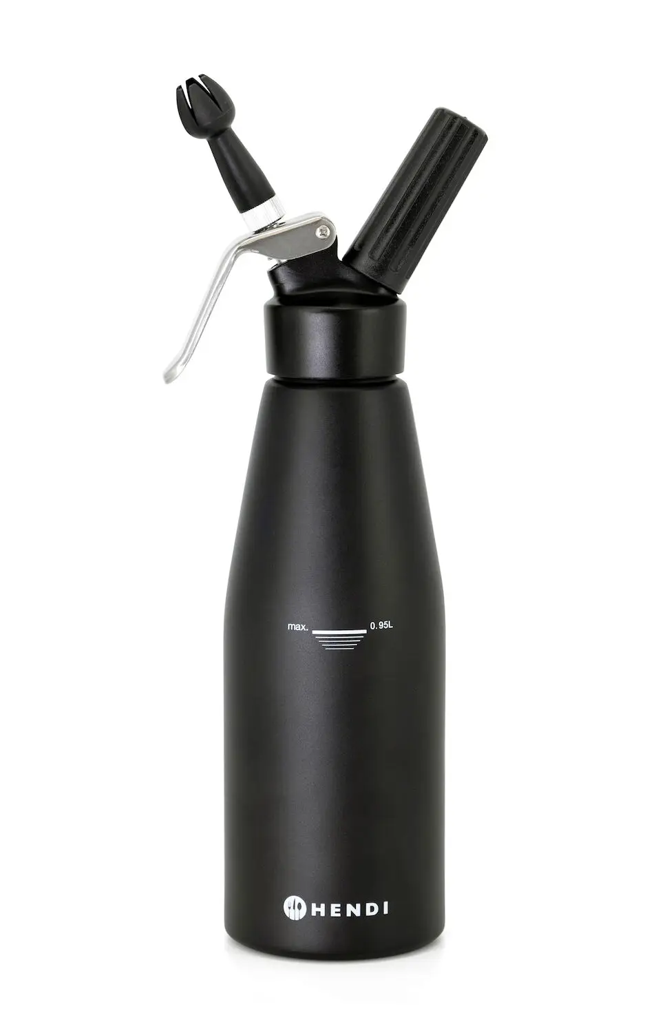 Syfon do bitej śmietany, 0,95 l, czarny | HENDI, Kitchen Line