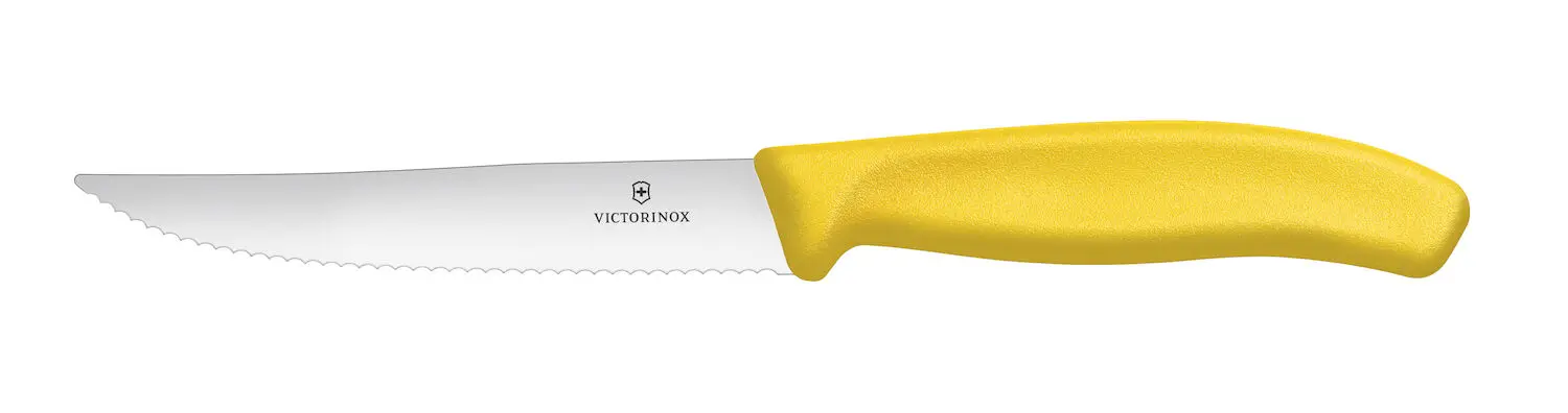 Nóż do steków i pizzy, 120 mm, żółty | VICTORINOX, 6.7936.12L8