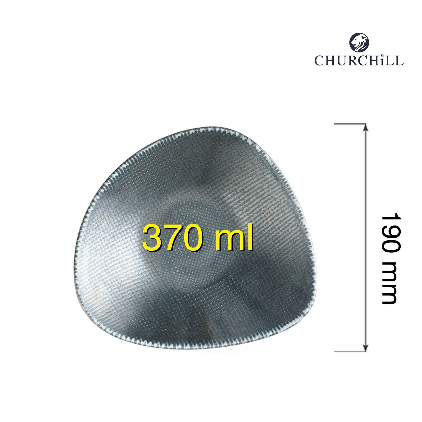 Miska trójkątna Ø190 mm, niebieska | CHURCHILL, Astro Metallic Blue