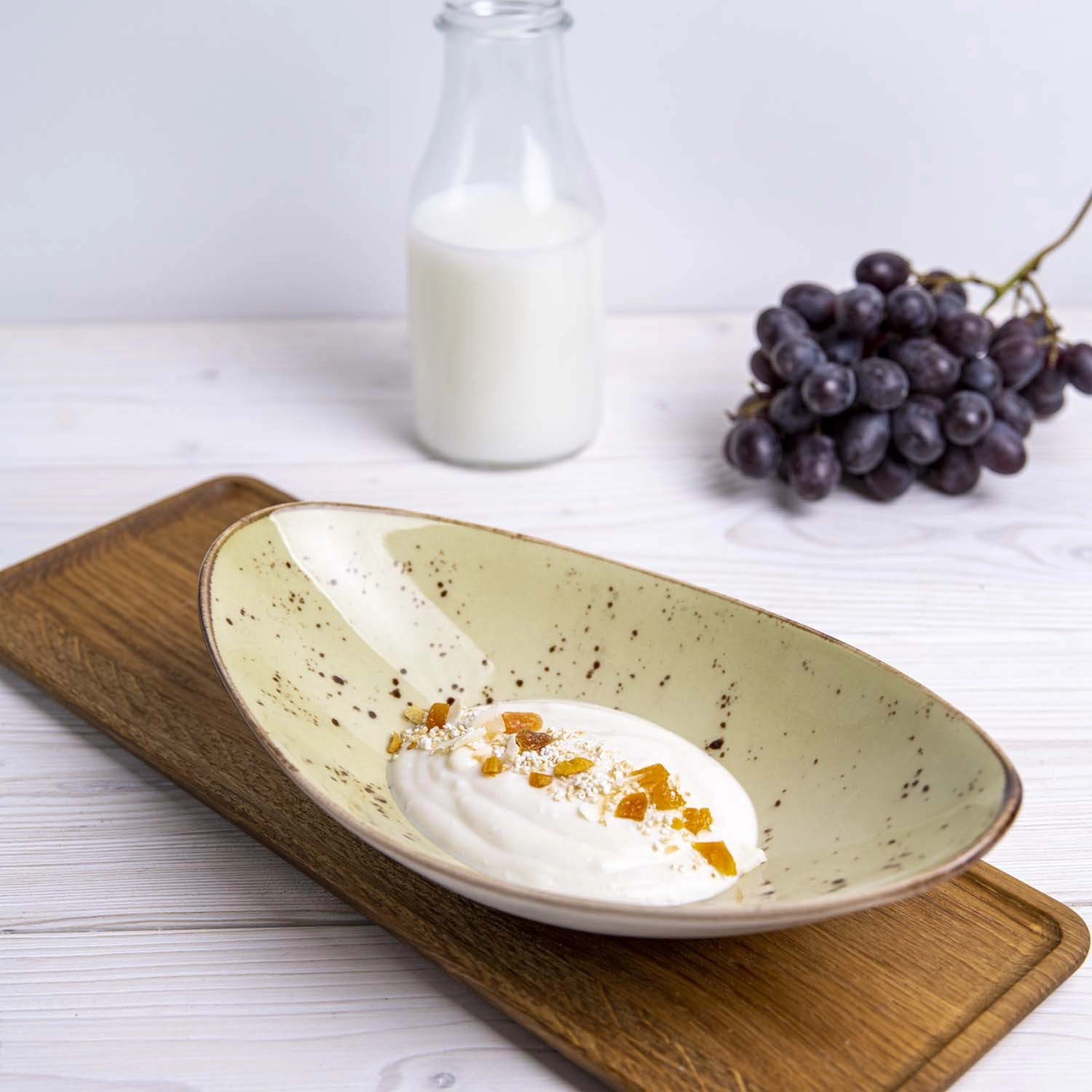 Miska łódka, 250x160 mm, zielona | FINE DINE, Olive