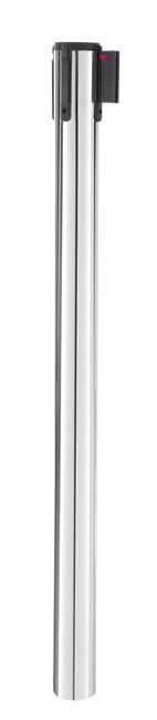 Słupek odgradzający z taśmą, chromowany, bez podstawy, ø64x935 mm | HENDI, 810422