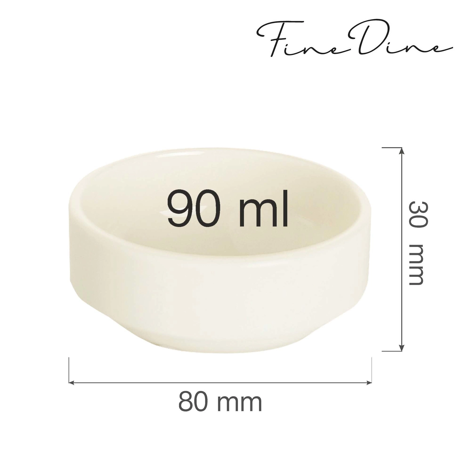 Miseczka sztaplowana, 90 ml, Ø80 mm | FINE DINE, Crema