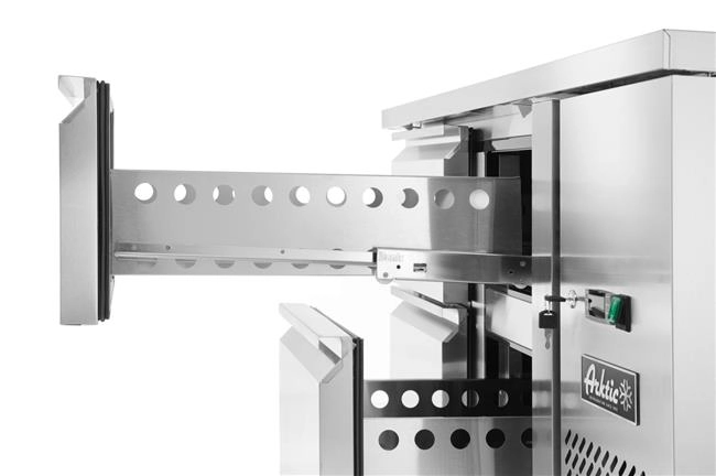 Stół chłodniczy z 4 szufladami i agregatem bocznym, 230V, 0,25 kW, 1360x700x858 mm | ARKTIC, 233764