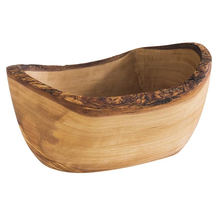 Miska 0,2 l, 130x80x65 mm, z drewna oliwnego, brązowa | APS, 907
