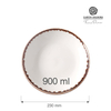 Talerz głęboki coupe, Ø230 mm, 900 ml, pomarańczowy | FINE DINE, Vanilla