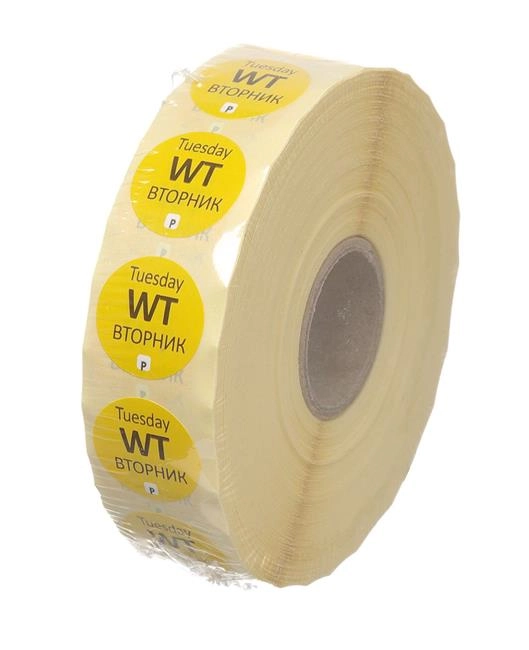 Etykiety Food Safety – jednorazowe, Wtorek, 2000 szt., ⌀19 mm | HENDI, 850015