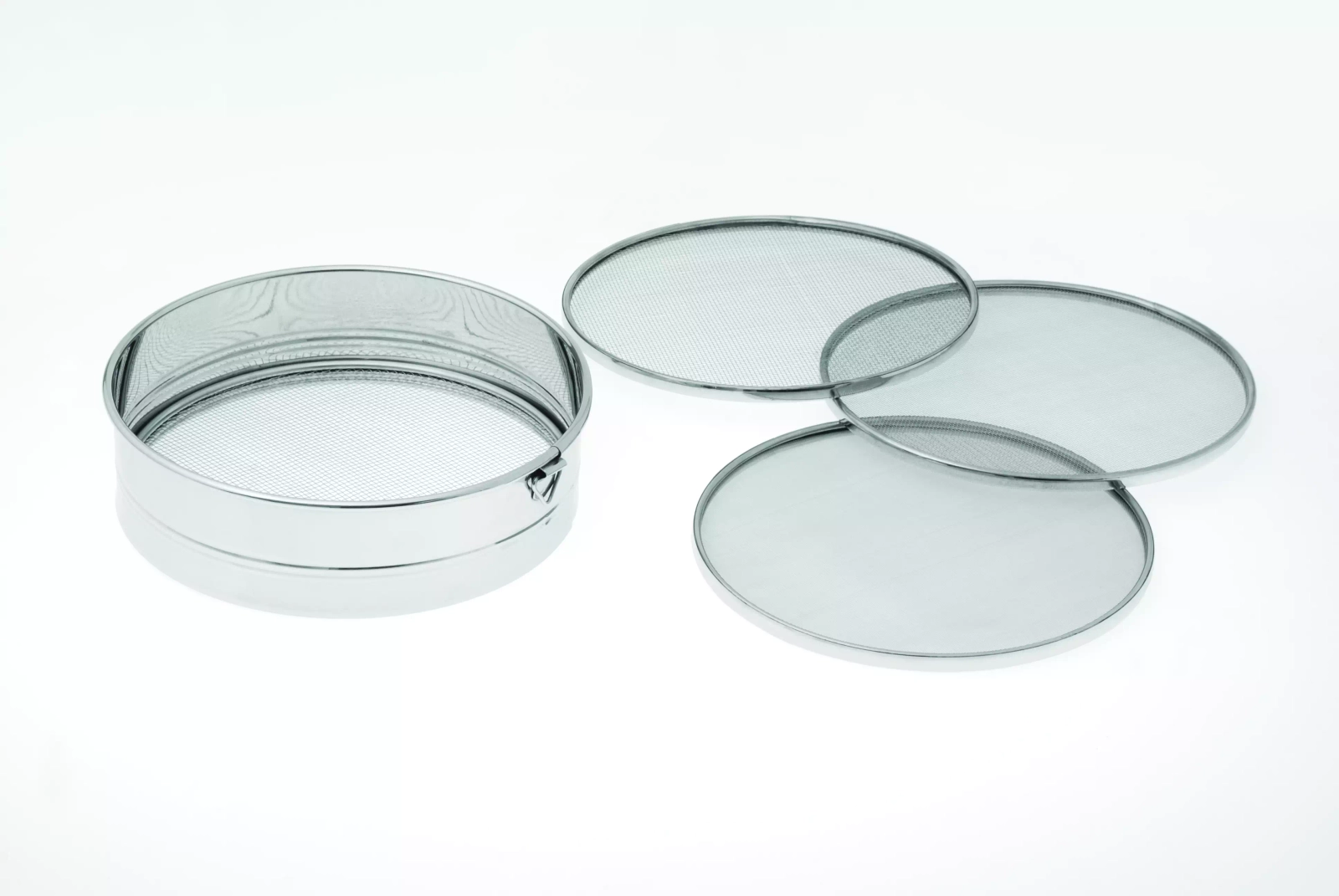 Sito do przesiewania o średnicy 210 mm z trzema wymiennymi sitami, ze stali nierdzewnej | TECHNICA, Gold Line