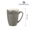 Kubek, 340 ml | CHURCHILL, Stonecast Peppercorn Grey