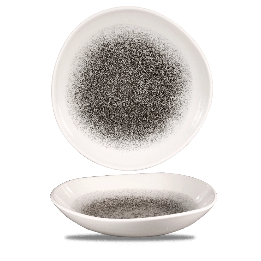 Miska o organicznym kształcie, 1100 ml | CHURCHILL, Raku Quartz Black