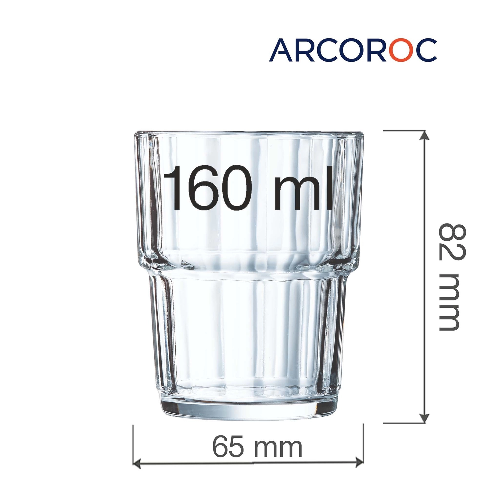 Szklanka niska Ø65 mm, 160 ml | ARCOROC, Norvege