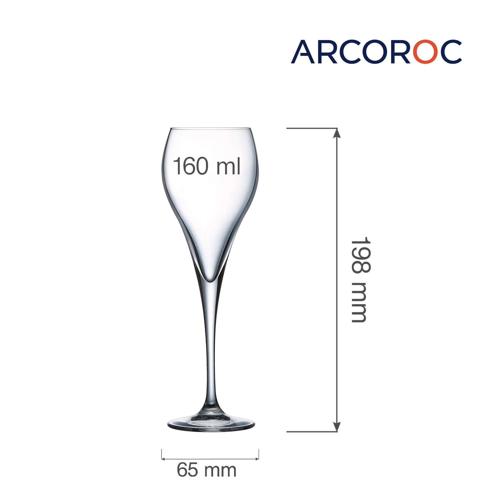 Kieliszek do szampana, 160 ml, ⌀65×198 mm | ARCOROC, Brio