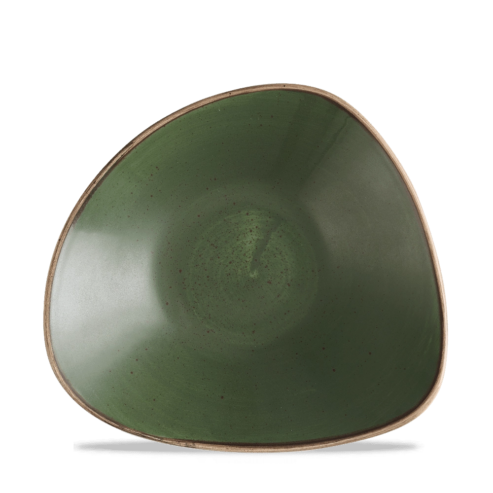 Miska trójkątna Ø240 mm, zielona | CHURCHILL, Stonecast Sorrel Green