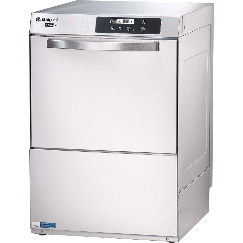 Zmywarko wyparzarka uniwersalna z dozownikiem płynu myjącego, filtr powierzchniowy, kosz 500×500 mm, 6,65 kW, 400 V, 565×680×835 mm | STALGAST, 801555