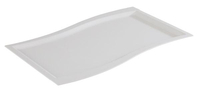 Taca serwingowa z melaminy 530x325 mm, biała | APS, Sinus