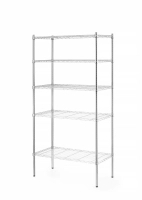 Regał z 5 półkami, ze stali chromowanej, 910x455x1830 mm | HENDI, 812204