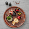 Taca drewniana z wysokim rantem, ⌀360×30 mm, brązowa | AMERBOX, 507766