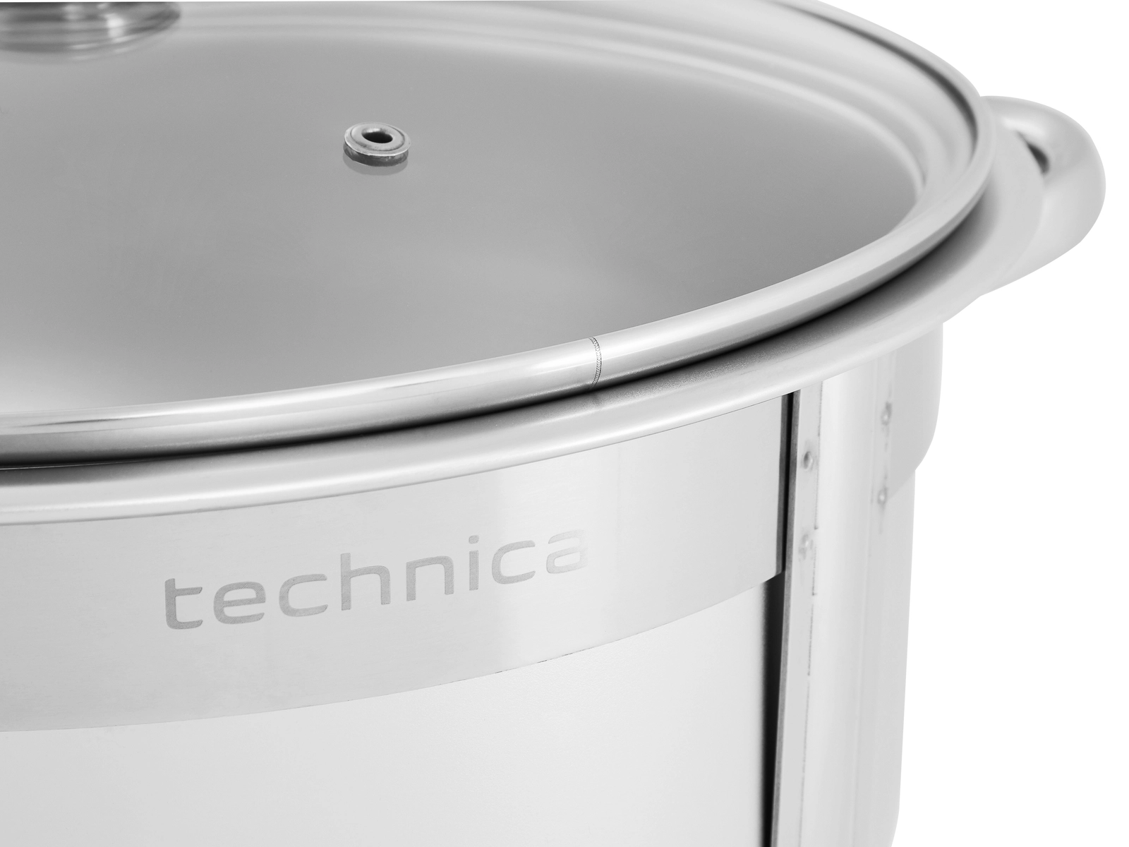 Podgrzewacz okrągły ze szklaną pokrywą 7,5 l | TECHNICA, Silver Line