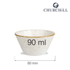 Naczynie do dipów, Ø80 mm, 90 ml | CHURCHILL, Stonecast Barley White