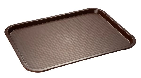Taca prostokątna z polipropylenu 450×355×20 mm, brązowa | APS, 00542