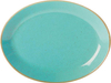 Talerz owalny z porcelany, niebieski, 240x190 mm | FINE DINE, Laguna