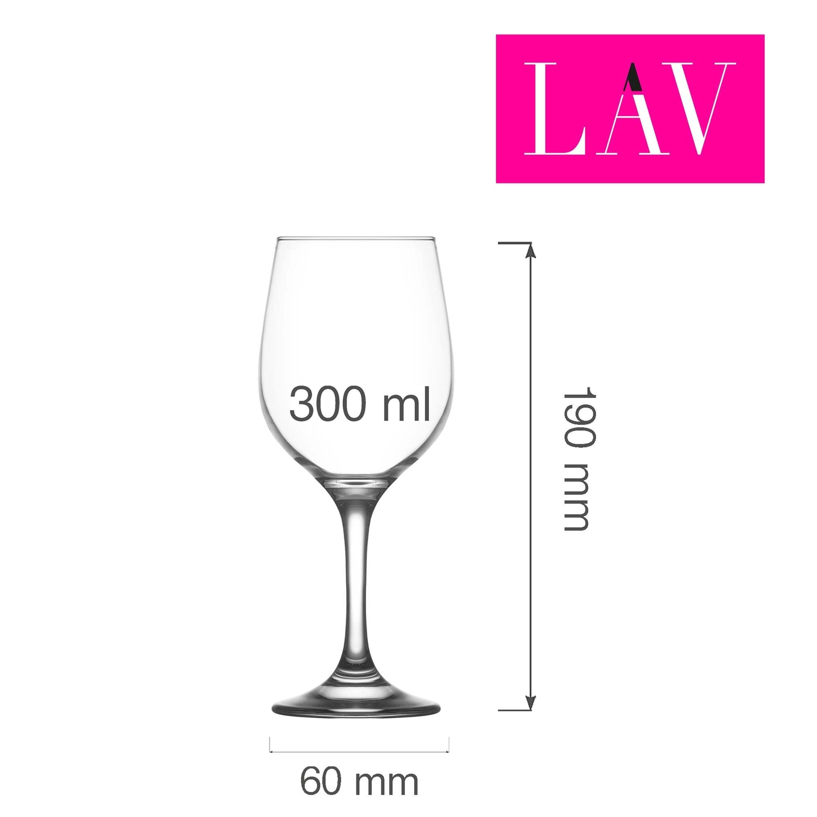 Kieliszek do wina, 300 ml | LAV, Fame