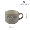 Filiżanka sztaplowana, Ø85x70 mm, 220 ml | CHURCHILL, Stonecast Peppercorn Grey