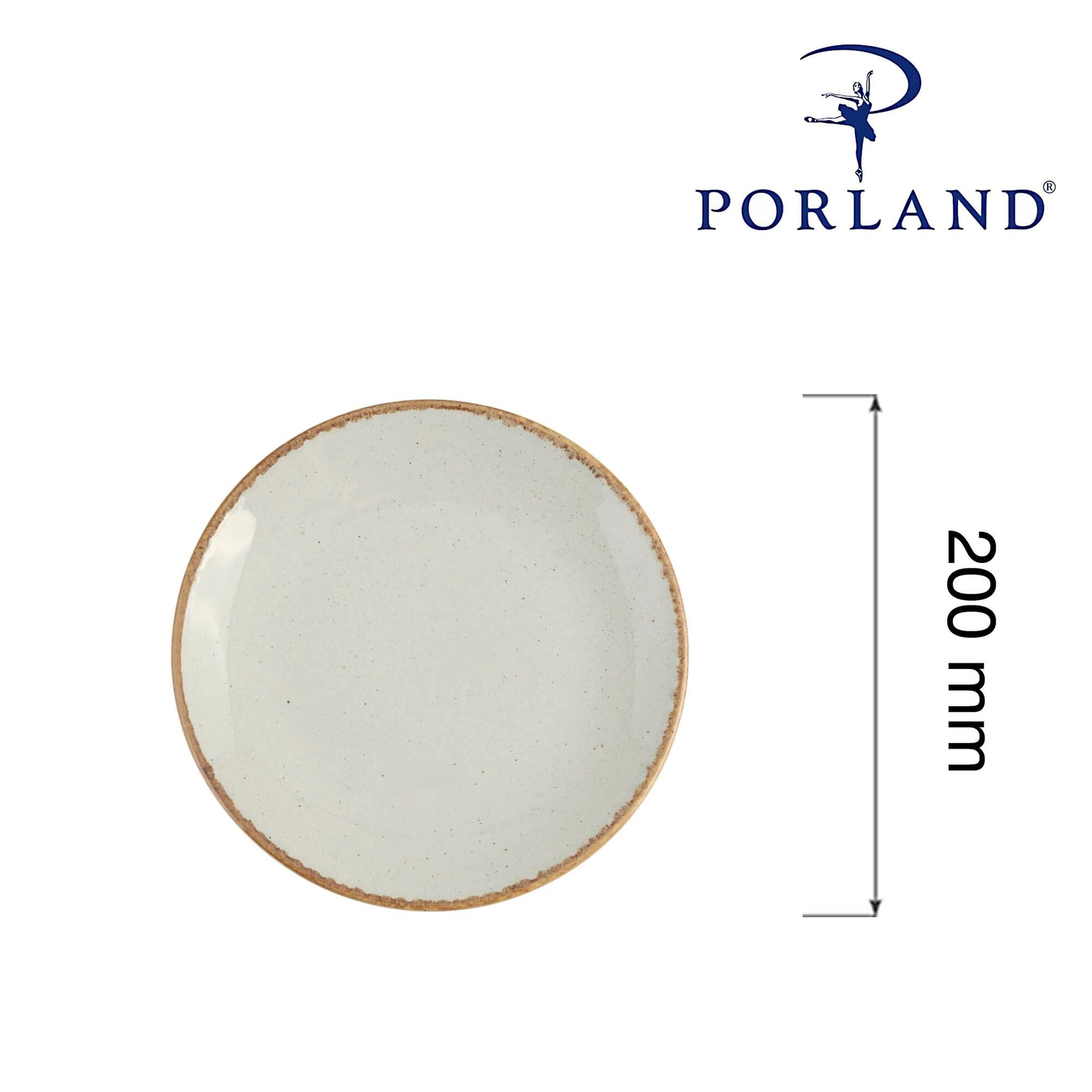 Talerz płytki, Ø200 mm, jasnoszary | PORLAND, Seasons Ashen