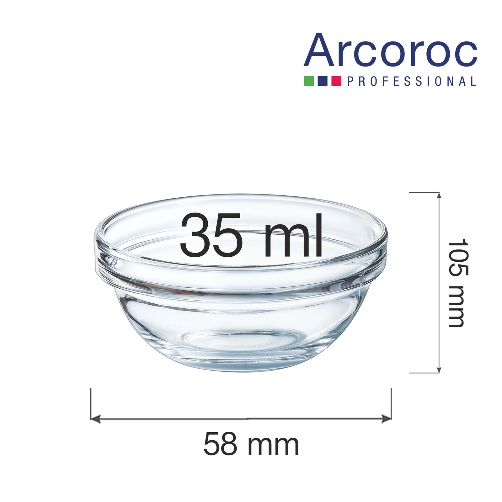 Salaterka Ø138 mm, 35 ml | ARCOROC, Empilable