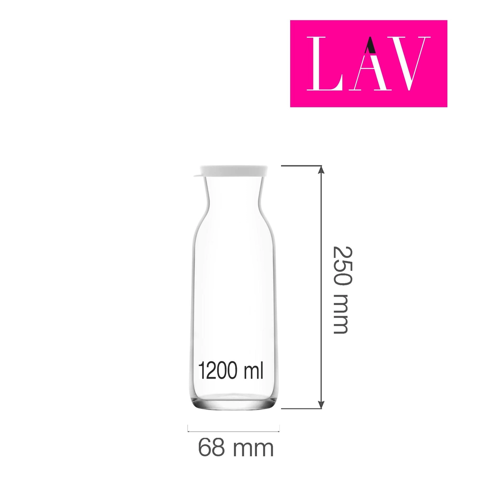 Karafka do wody i lemoniady z przykrywką, 1,2 l | LAV, Fonte