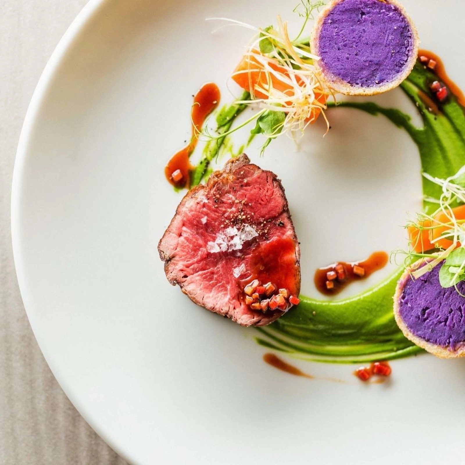 Talerz bez rantu, Ø170 mm | FINE DINE, Crema