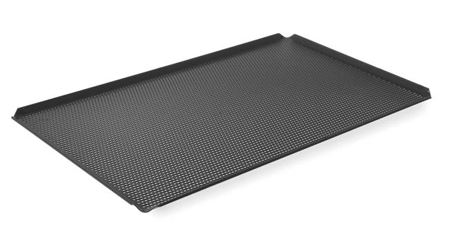 Blacha wypiekowa perforowana, GN 1/1, z 4 rantami, teflonowa, 530x325x10 mm | HENDI, 808405