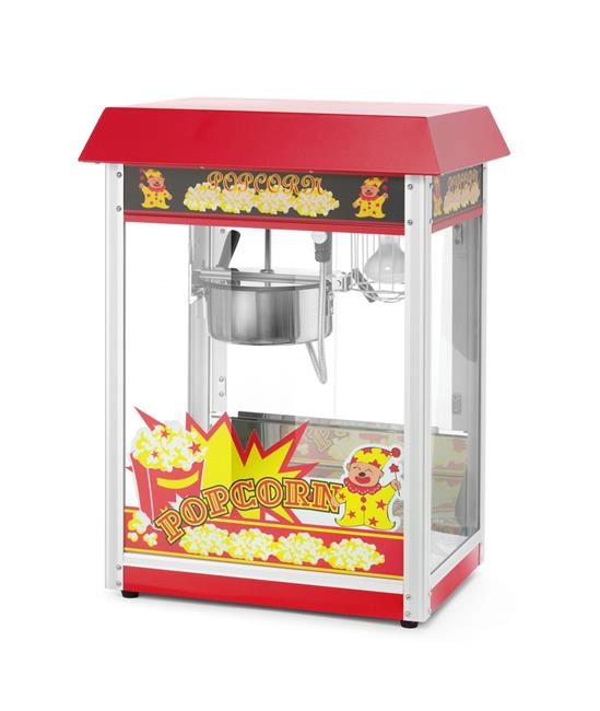 Urządzenie do popcornu, czerwone, 230 V, 1,5 kW, 574x420x778 mm | HENDI, 282748