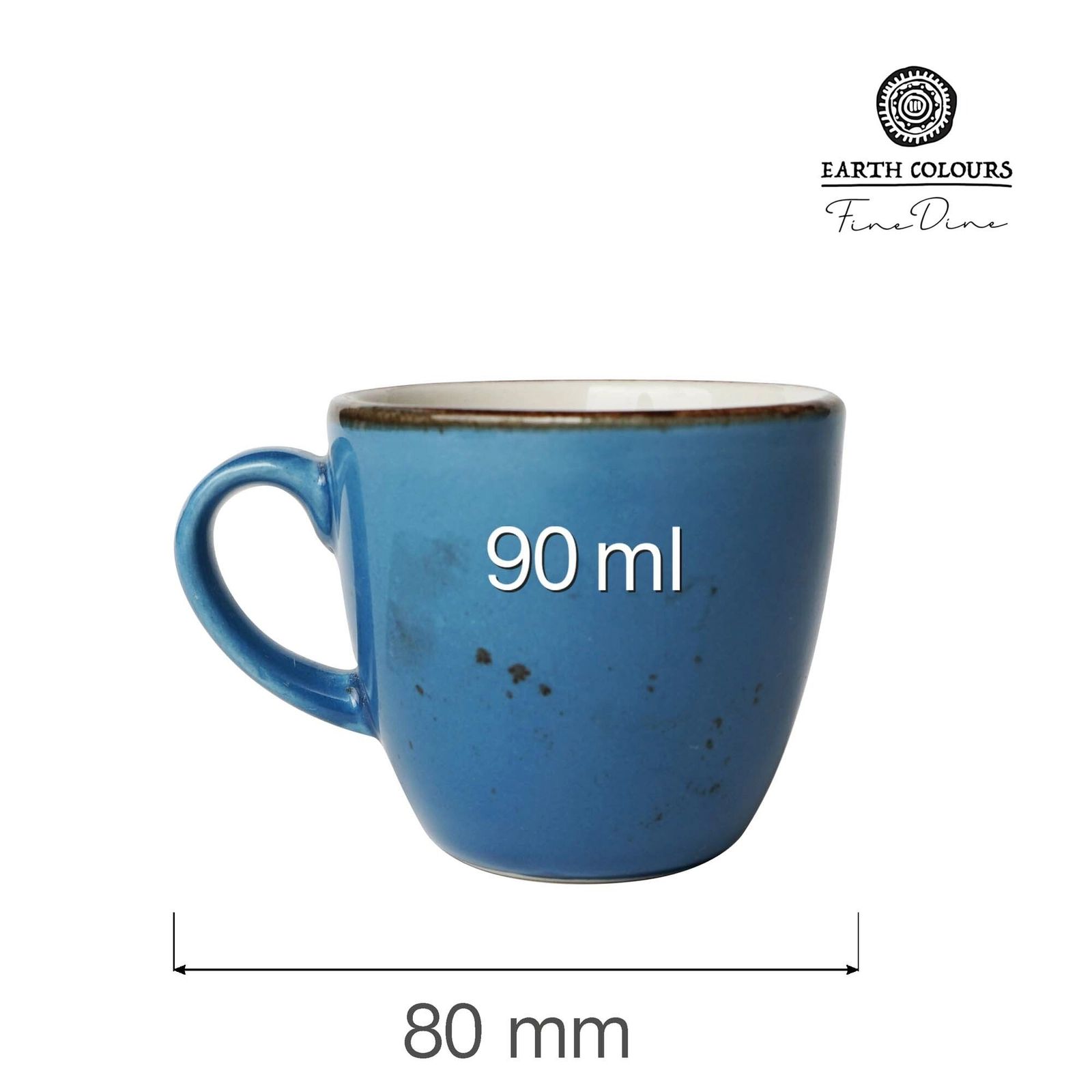 Filiżanka do espresso, 90 ml, niebieska | FINE DINE, Iris