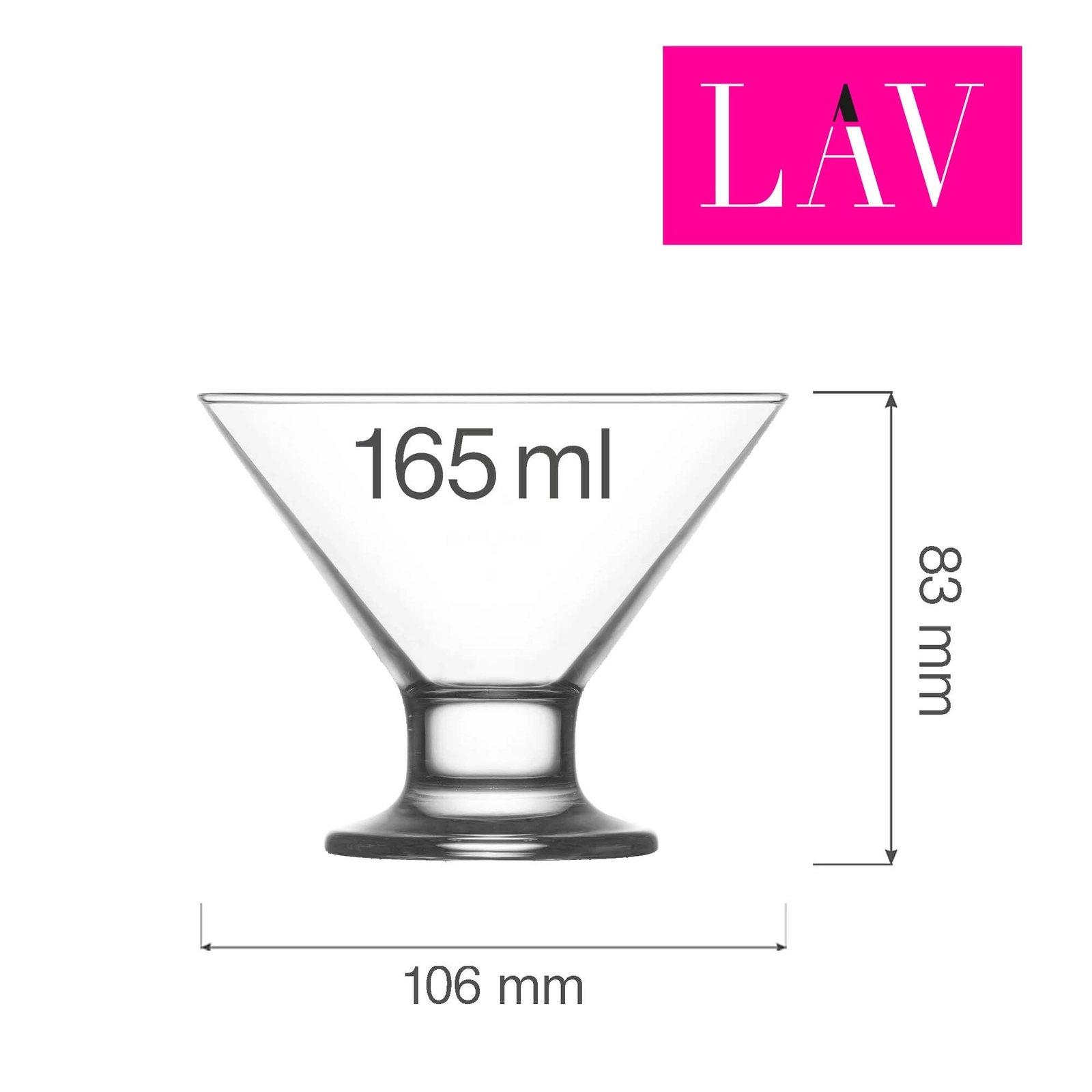 Pucharek do lodów i deserów, 165 ml | LAV, Crema