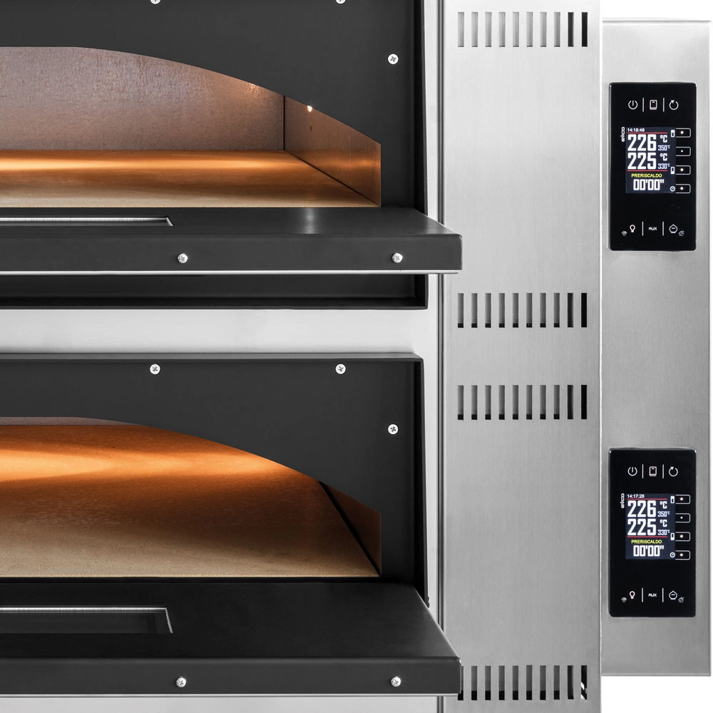 Piec do pizzy, 2×6×Ø36 cm, 18 kW, 400 V, 1370×850×750 mm | GGF, FR-Digital Line