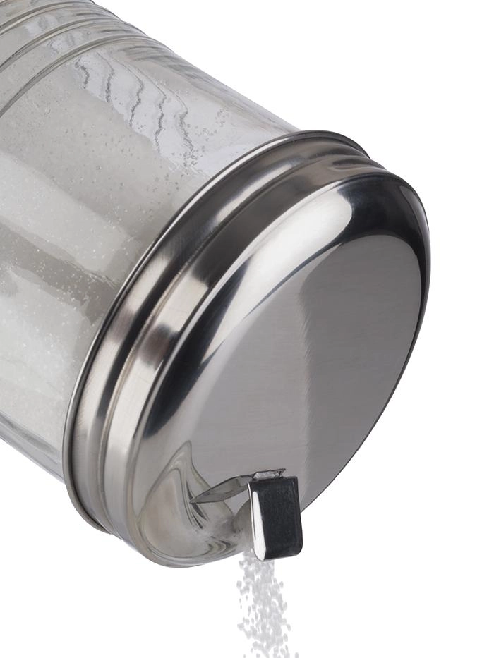 Dozownik do cukru 0,35 l, 75x140 mm, przezroczysty, inox | APS, 40510
