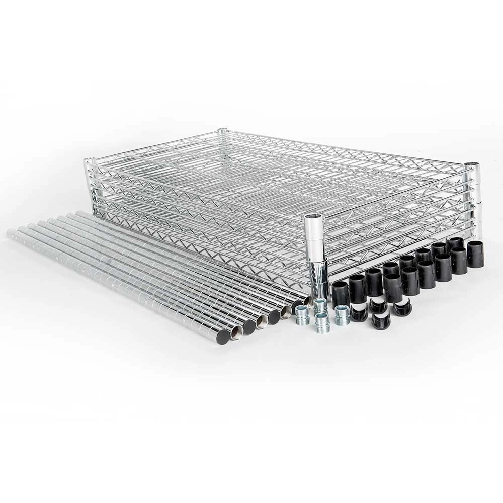 Regał magazynowy chromowany 4-półkowy 900x450x1800 mm | STALGAST, 680200