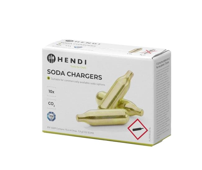 Naboje do wody sodowej CO₂, 10 szt. | HENDI, 588406