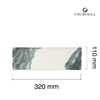 Taca porcelanowa, 320×110 mm, kremowa | CHURCHILL, Tide Black