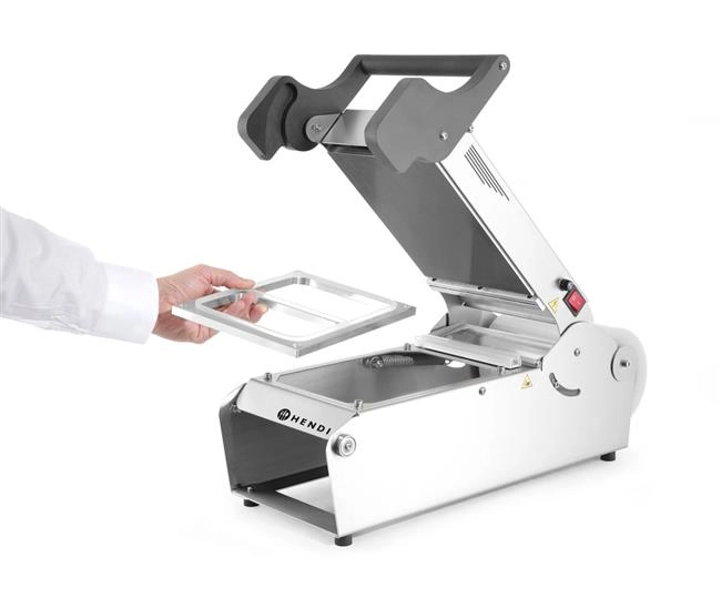 Zgrzewarka do tacek, 230 V, 0,7 kW, 247x637x258 mm | HENDI, 976722