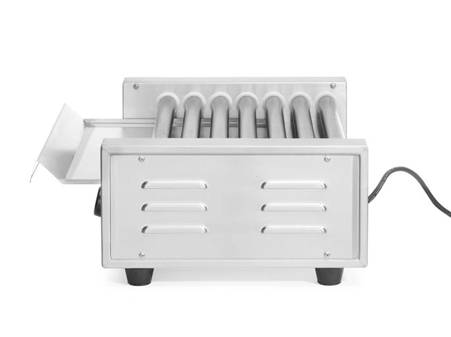 Podgrzewacz rolkowy do parówek jednostrefowy, 7 rolek, 230 V, 0,74 kW, 525×365×176 mm | HENDI, 268506