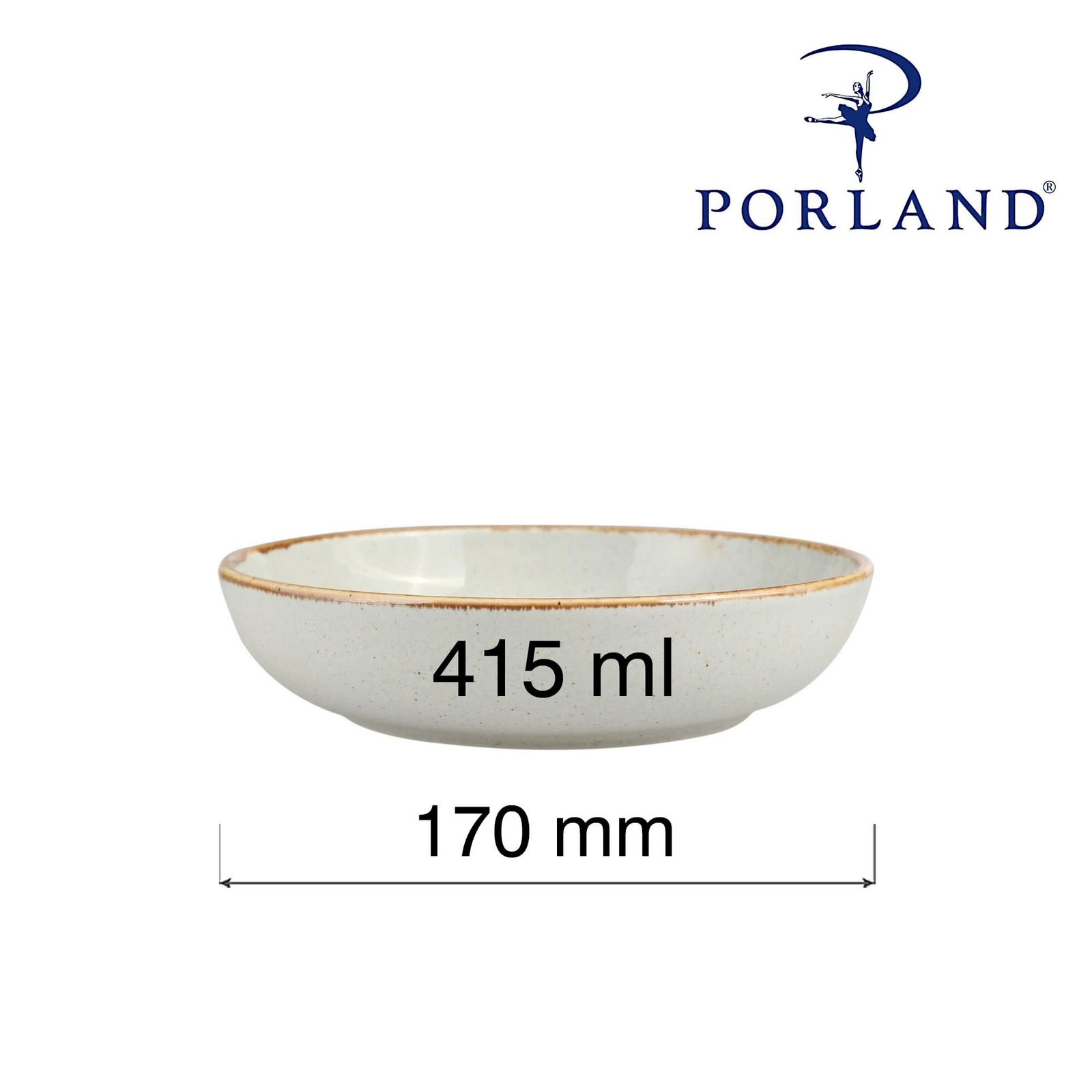 Miska płytka, Ø170 mm, jasnoszara | PORLAND, Seasons Ashen