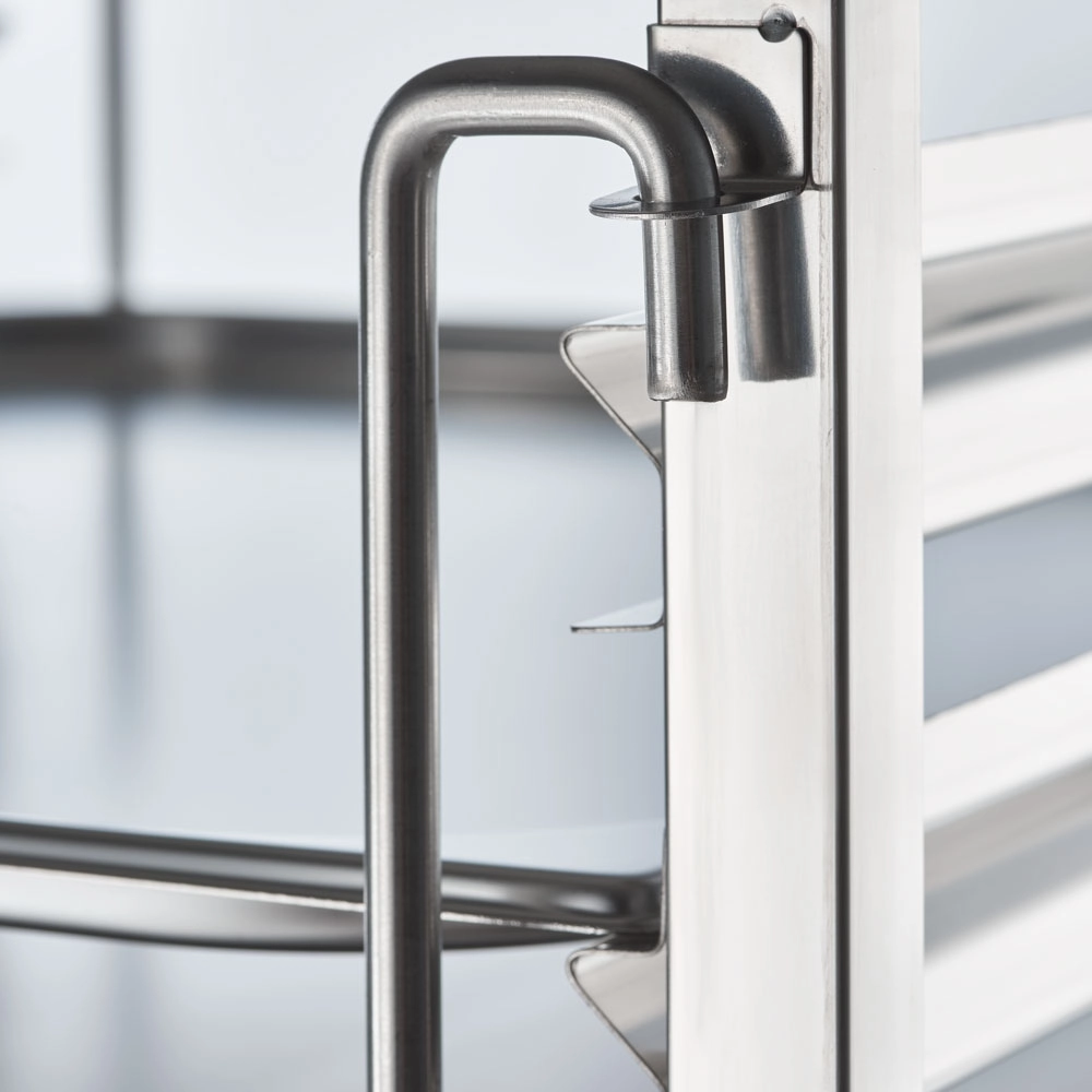 Wózek transportowy ze stali nierdzewnej, 14x GN 2/1, 590x670x1735 mm | STALGAST, 662211