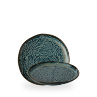 Talerz naturalny, Ø220 mm | CHURCHILL, Cascade Sapphire Blue