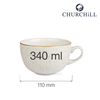 Filiżanka cappuccino, 340 ml | CHURCHILL, Stonecast Barley White