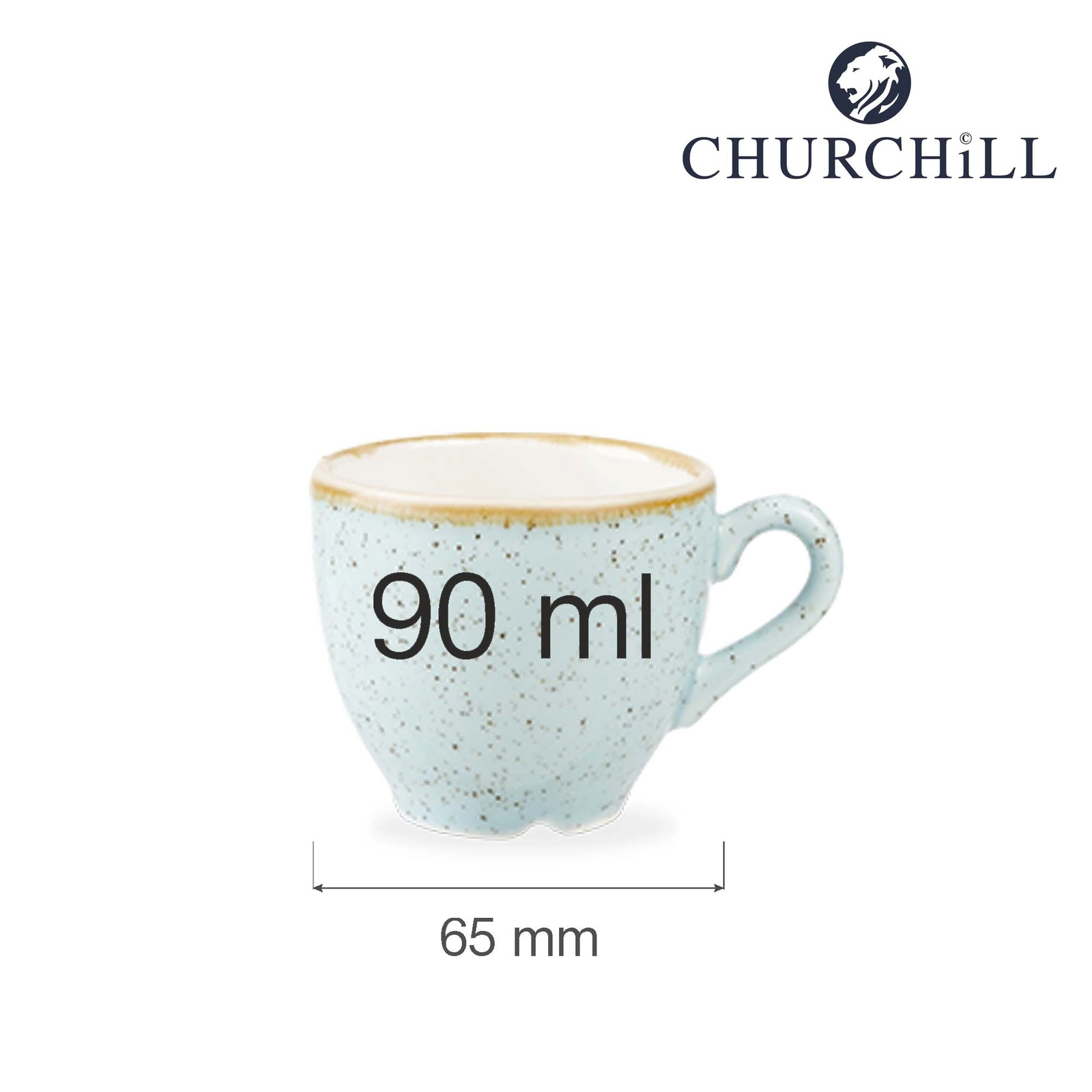 Filiżanka do espresso, 90 ml | CHURCHILL, Stonecast Duck Egg Blue