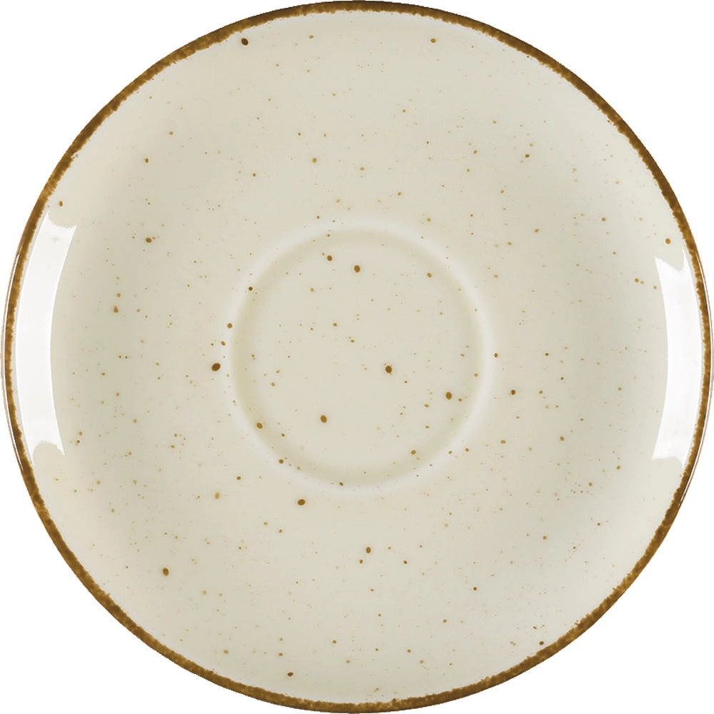 Spodek do filiżanki Aida z porcelany Ø145 mm, kremowy | LUBIANA, Art