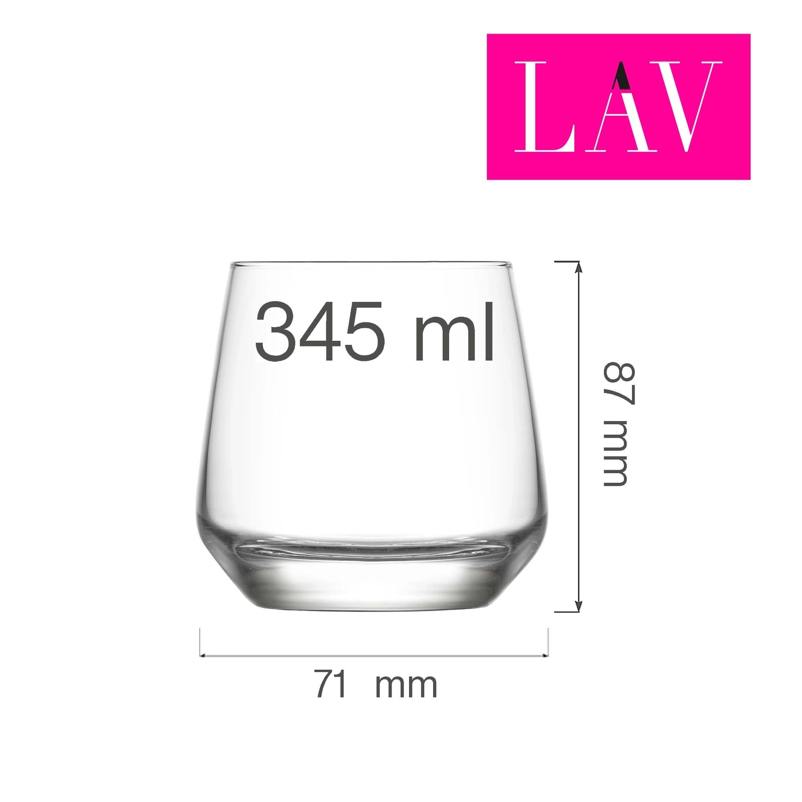 Szklanka do whiskey, 345 ml | LAV, Lal