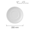 Spodek do sosjerki, Ø200 mm | FINE DINE, Bianco